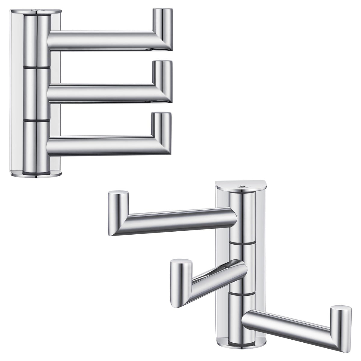Angle Simple Swivel Towel Hook 3 Arms, Robe Coat Wall Hook, Matte Black