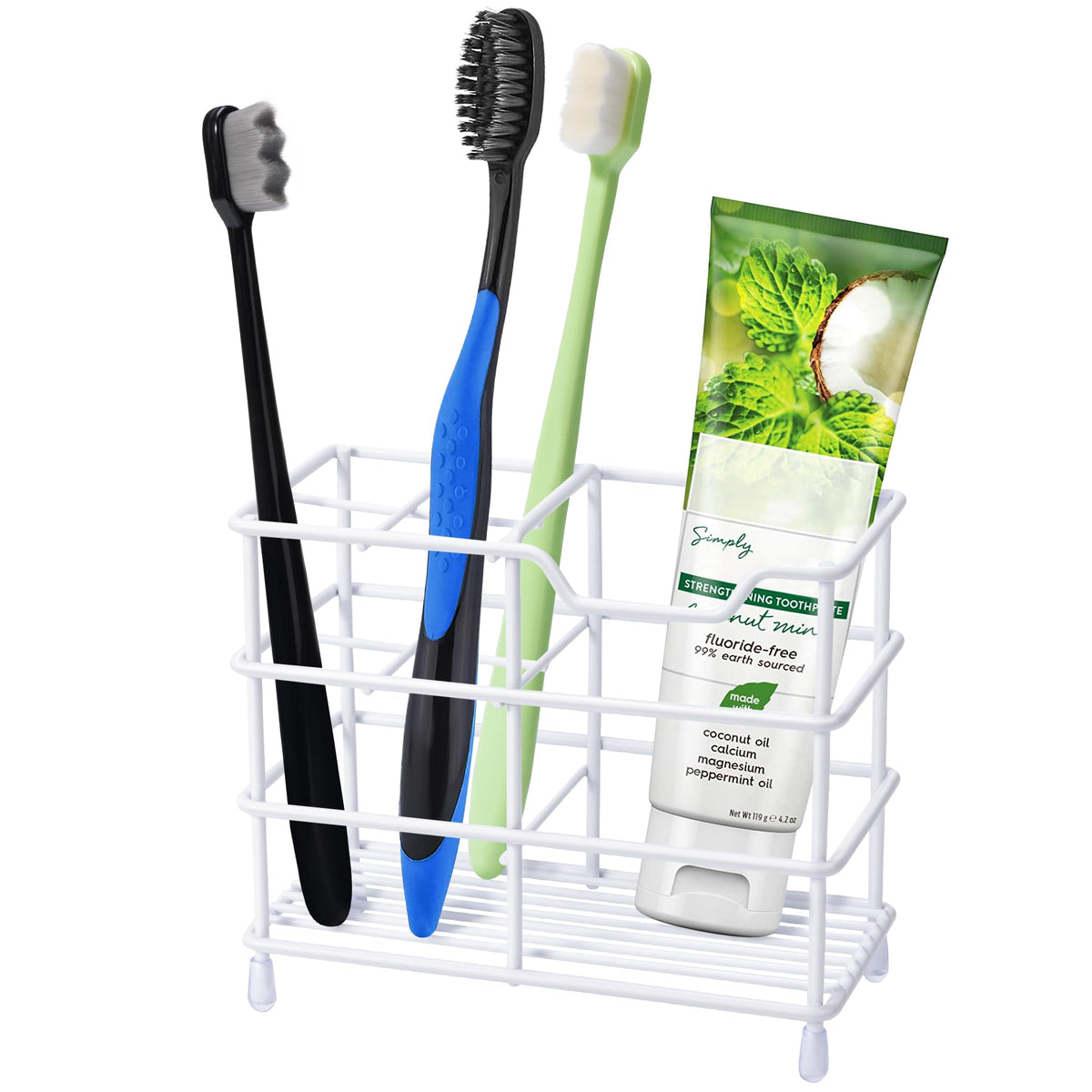 Toothbrush Holders for Bathrooms 304 Stainless Steel Quick Drying Silver