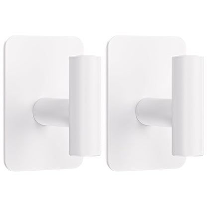 Large Heavy Duty Wall Hooks - 26lb Max, Stainless Steel Adhesive Towel Hooks for Hanging Towel, Coat, Robe, Hat, Sticky Towel Holder for Wall Mount in Bathroom, Shower, Kitchen (Black, 4 Pack)