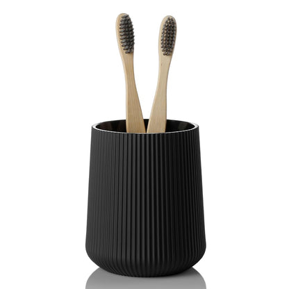 YAUKPH Beige Striped Toothbrush Holder