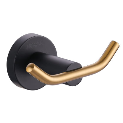 ARCORA Matte Black Towel Hooks, SUS 304 Stainless Steel Bathroom Robe Hooks