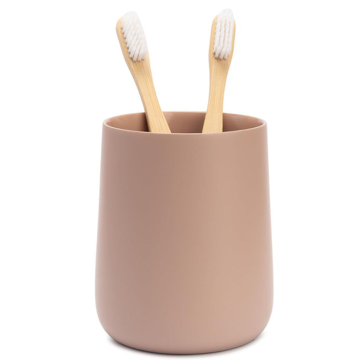 Yew Design Matte White Bathroom Toothbrush Holder Cup - Round