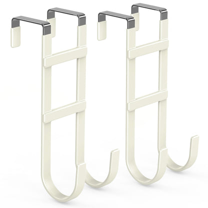 FYY Over the Door Hooks, Single-Hanger 4 Pack, Fits Doors 1 3/8" White