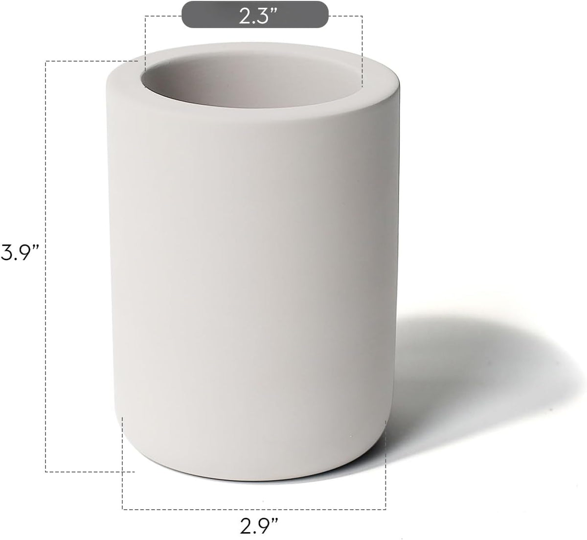 Selegna Drying Stone Toothbrush Holder, Diatomite Toothbrush Holders for Bathroom, Quick Drying Electric Toothbrush & Toothpaste Holder Cup, Diatomaceous Earth Bathroom Sink Organizer (Light Grey)