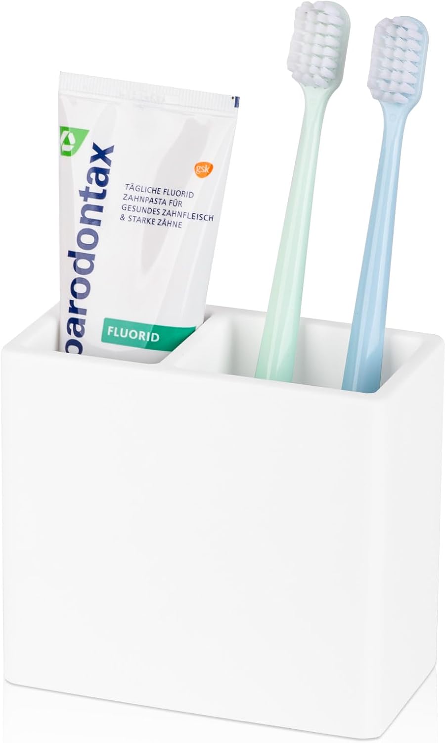 Diatomite Toothbrush Holder Toothpaste Organizer, White