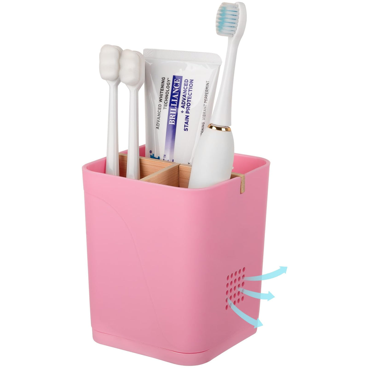 Electric Toothbrush Holder Tooth Brush and Toothpaste Organizer, Black