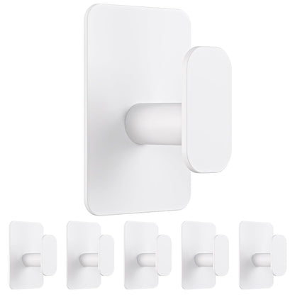 Large Heavy Duty Wall Hooks - 26lb Max, Stainless Steel Adhesive Towel Hooks for Hanging Towel, Coat, Robe, Hat, Sticky Towel Holder for Wall Mount in Bathroom, Shower, Kitchen (Black, 4 Pack)