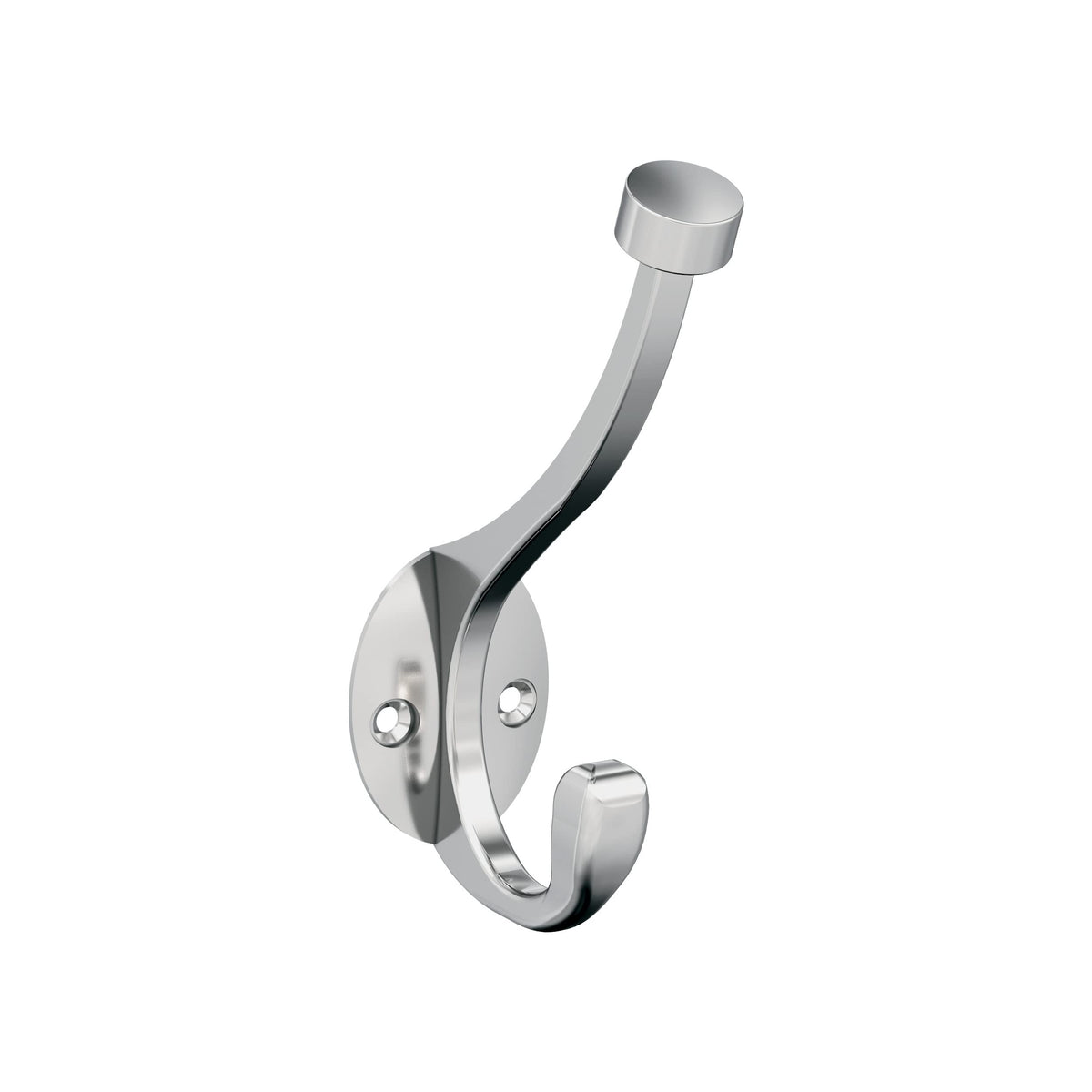 Amerock Adare Double Prong Polished Chrome Wall-Mounted Hook