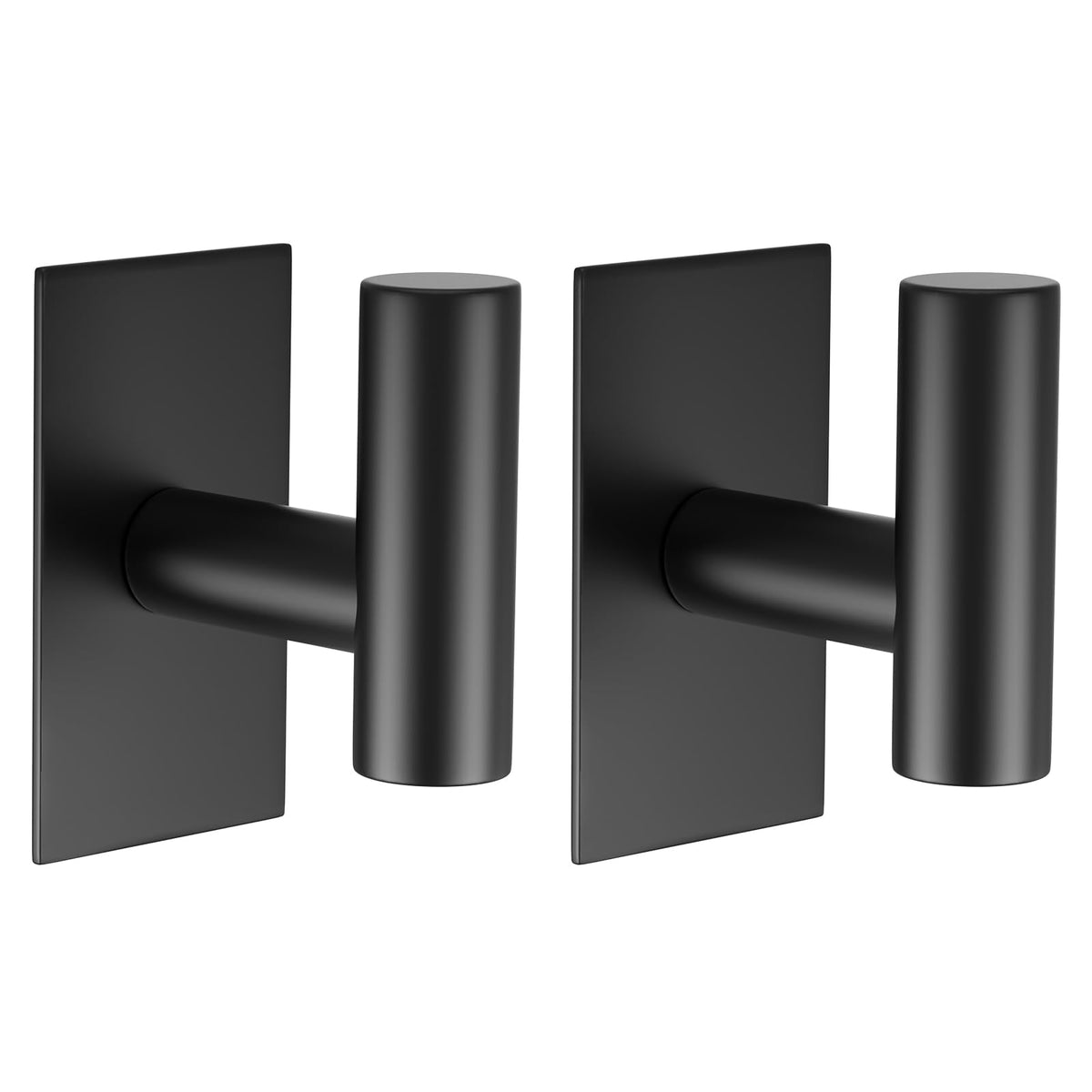 VAEHOLD Wall Towel Hooks, Heavy Duty Sticky Holder Waterproof Towel Hooks for Hanging Coat, Clothes, Closet Hook Wall Mount for Kitchen (Chrome, 2 Pack)