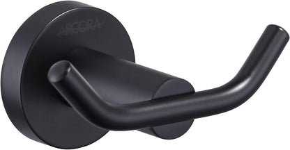 ARCORA Matte Black Towel Hooks, SUS 304 Stainless Steel Bathroom Robe Hooks