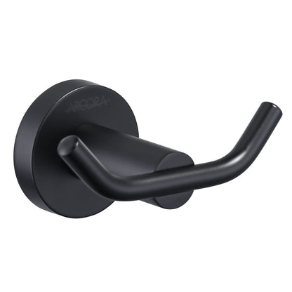 ARCORA Matte Black Towel Hooks, SUS 304 Stainless Steel Bathroom Robe Hooks