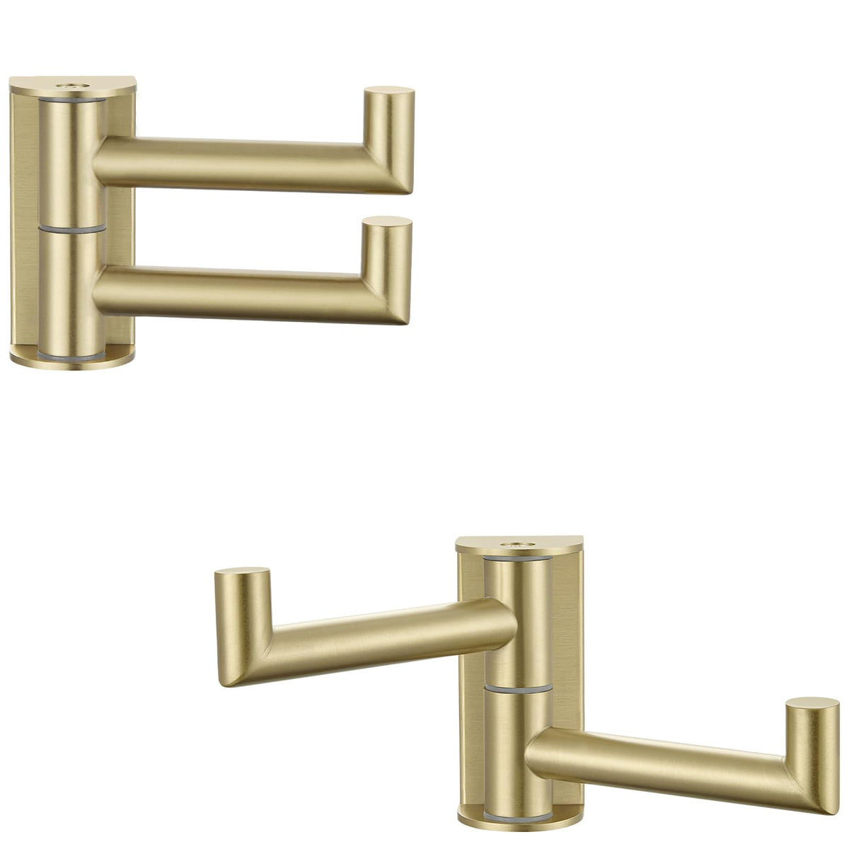 APLusee Swivel Towel Hook for Bathrooms with 2 Rotating Arms, Matte Black