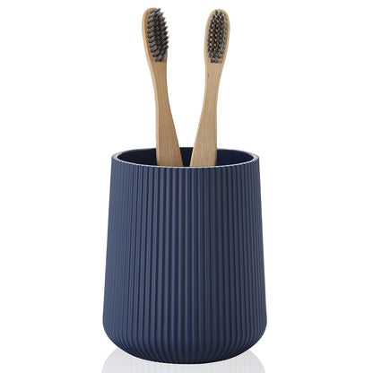 YAUKPH Beige Striped Toothbrush Holder