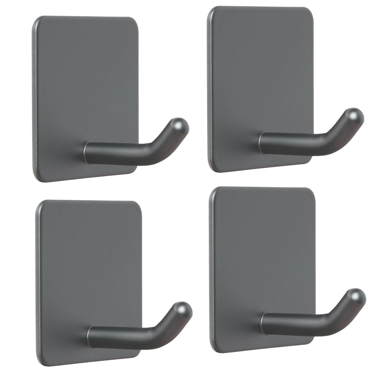 FOTYRIG Heavy Duty Adhesive Towel Hooks Stick on Towel Hanger Wall Holder Waterproof Stainless Steel Sticky Hooks for Hanging Bathroom Kitchen Home-4 Packs