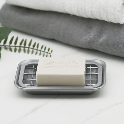 SheeChung Soap Dish for Bathroom Kitchen, Stainless Steel Soap Holder Tray