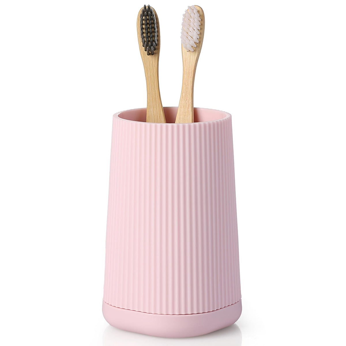 YAUKPH Small Single Toothbrush Holder with Silicone Bottom Black