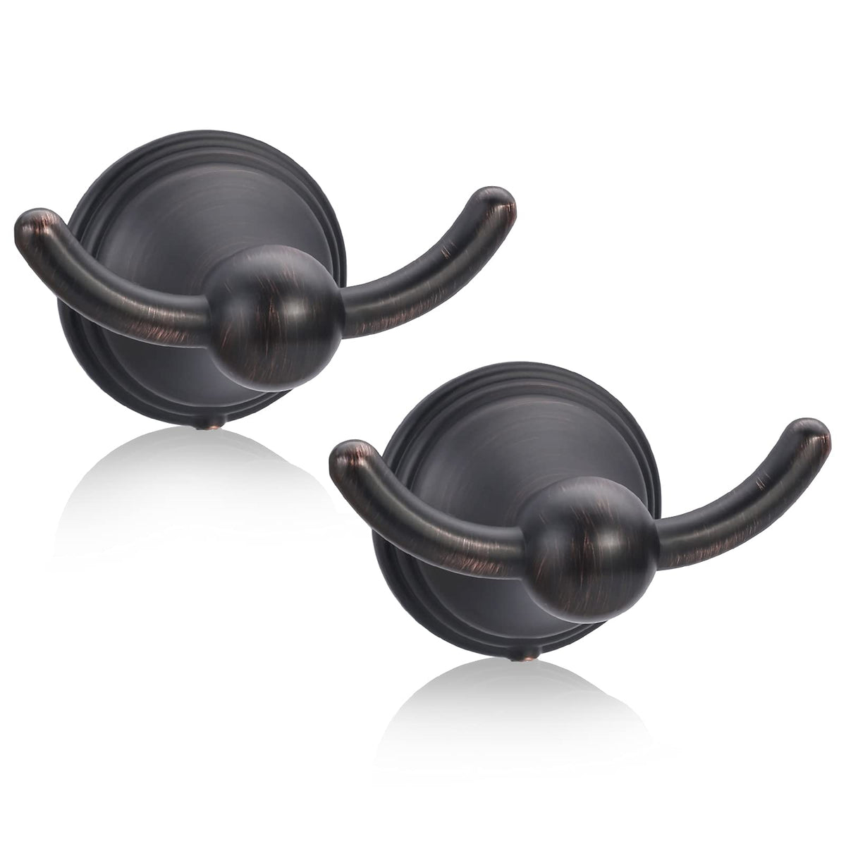 FILTA Bathroom Towel Hooks, Champagne Bronze Robe & Towel Hooks for Wall Mounted, Traditional Towel and Robe Hooks for Hanging Towels, Bath Towel Holder for Shower(2 Pack)