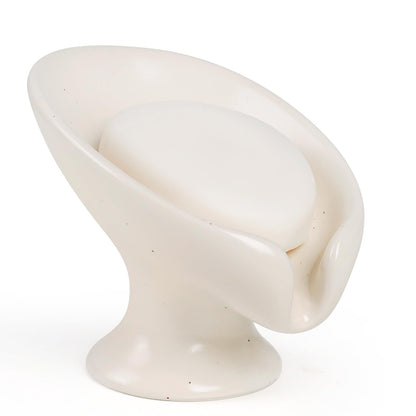 Soap Dish, Self Draining Bar Soap Holder for Bathroom Sink, Leaf-Shaped Drainage Ceramic Cream White Porcelain Decorative Soap Dish, ANTIS'S HOME