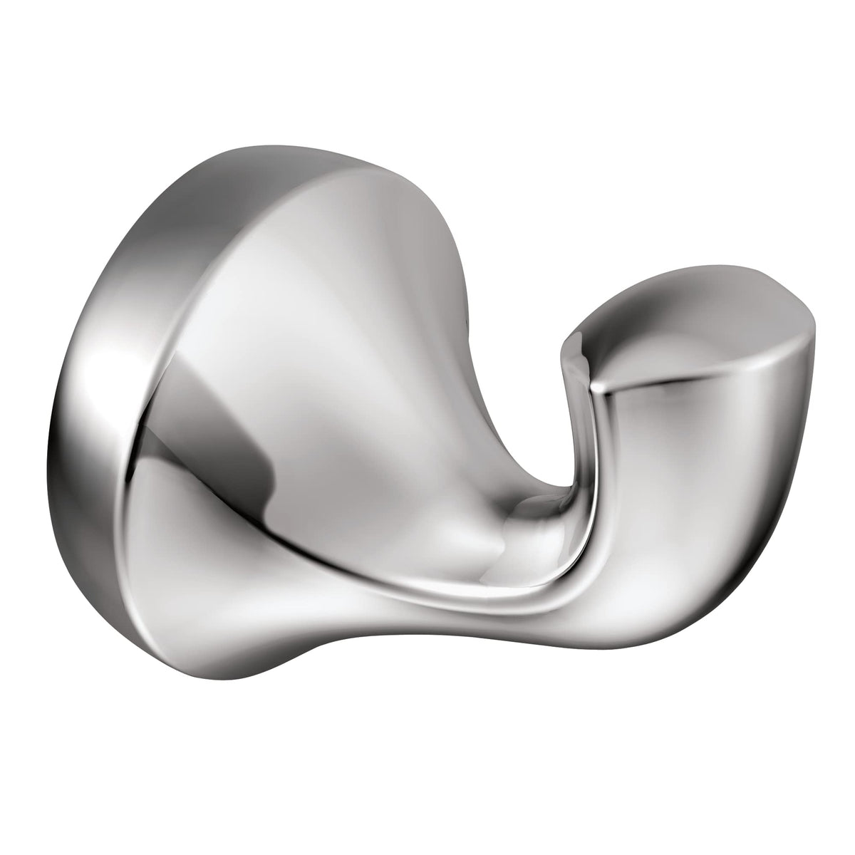 Moen Eva Brushed Nickel Transitional Single Robe Hook, Wall Mounted Hanger for Bath Robe or Towel, YB2803BN