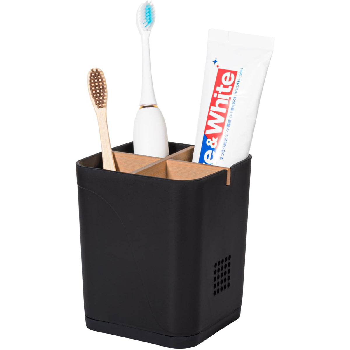 Electric Toothbrush Holder Tooth Brush and Toothpaste Organizer, Black
