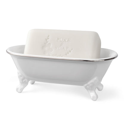 6.5" Mini Clawfoot Bathtub Soap Dish,Bar Soap Holder,Yellow