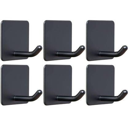 FOTYRIG Heavy Duty Adhesive Towel Hooks Stick on Towel Hanger Wall Holder Waterproof Stainless Steel Sticky Hooks for Hanging Bathroom Kitchen Home-4 Packs