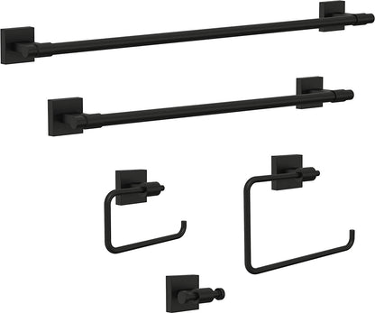 Franklin Brass Maxted (1-Pack) Towel Hooks Matte Black Bathroom Hooks Wall Mounted for Robes & Towels 2-Prong Hand Towel Hook Holder Kitchen, Bath, Bathroom Accessories MAX35-FB
