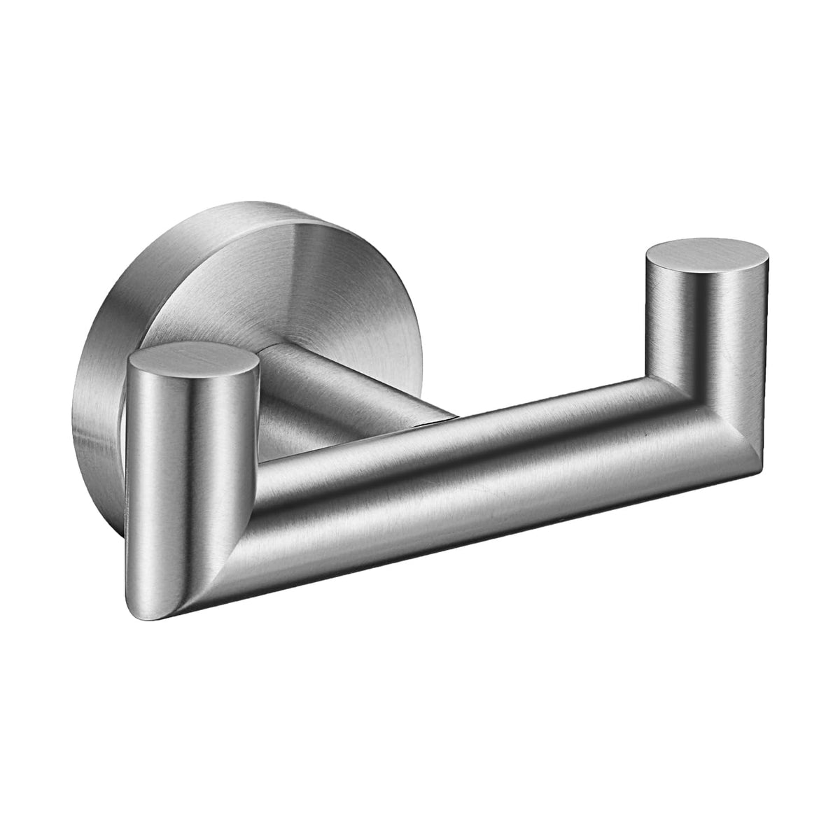 Towel Hooks for Bathrooms,Towel Hook for Kitchen Bathroom,SUS304 Stainless Steel Coat Hook,Heavy Duty Double Holder Robe Hooks for Hanging Towels,Coats,Sponges,Clothes,Wall Mount,Brushed Nickel,2 Pack