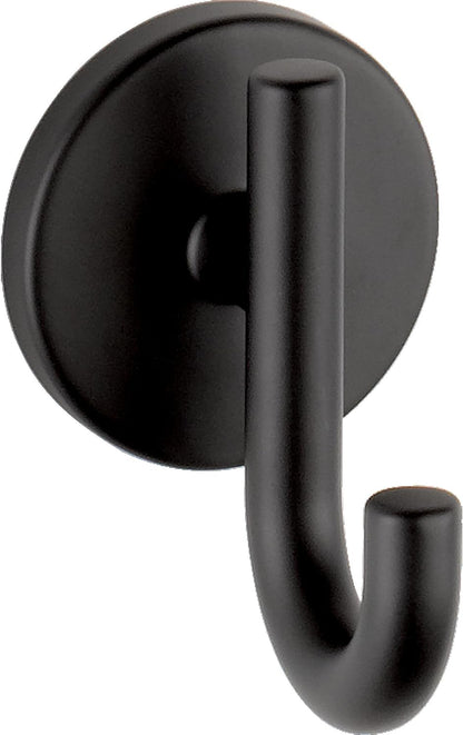 Delta Single Towel Hook for Bathroom or Kitchen| Matte Black | Trinsic Accessories
