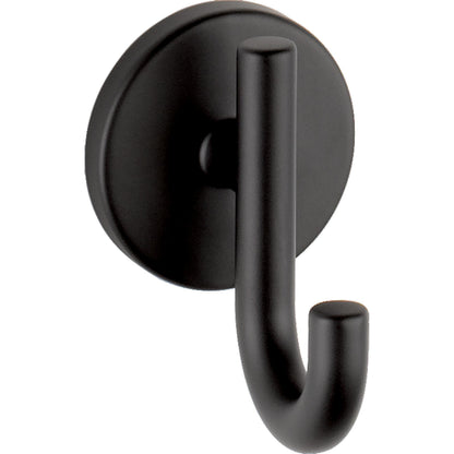 Delta Single Towel Hook for Bathroom or Kitchen| Matte Black | Trinsic Accessories