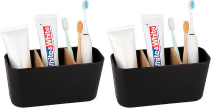 Toothbrush Holders Electric Tooth Brush and Toothpaste Organizer, Black