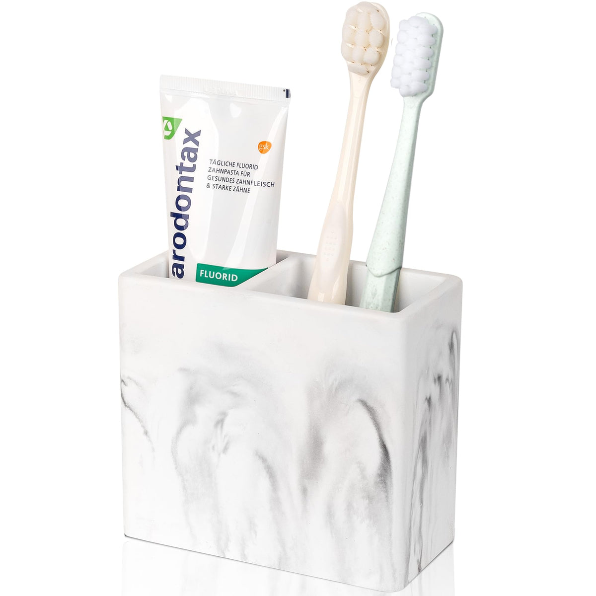 Diatomite Toothbrush Holder Toothpaste Organizer, White