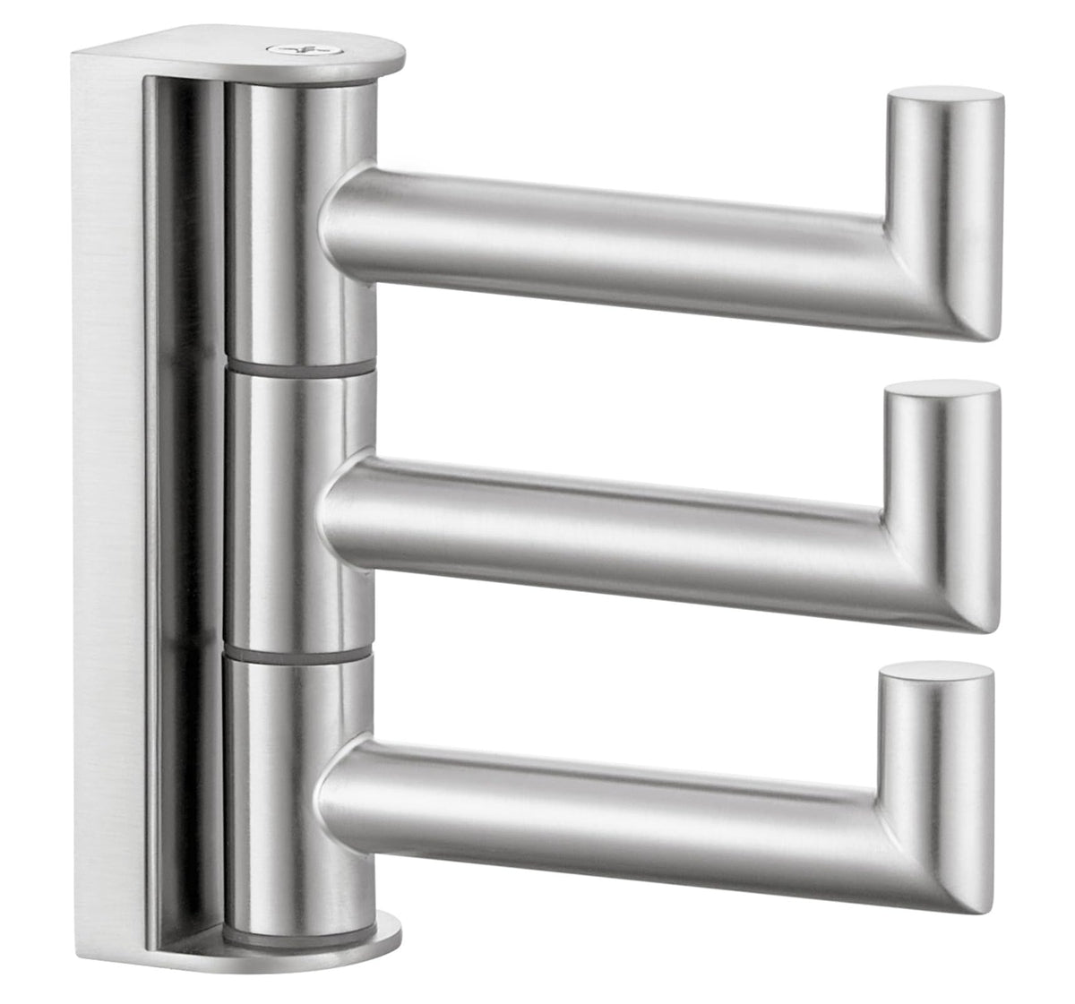 Angle Simple Swivel Towel Hook 3 Arms, Robe Coat Wall Hook, Matte Black
