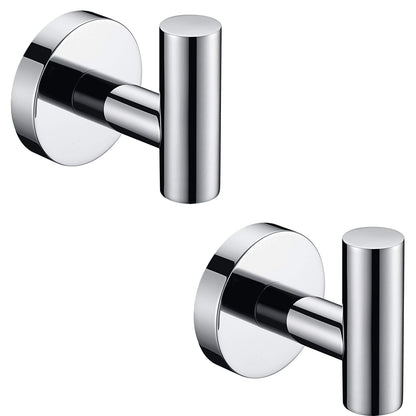 Nolimas Towel Coat Hook Matte Black SUS304 Stainless Steel Bathroom Clothes Cabinet Closet Sponges Robe Hook Wall Mounted Round Kitchen Heavy Duty Door Hanger 2 Packs
