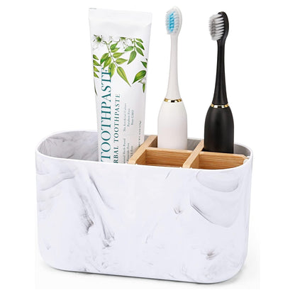 GFWARE Black Toothbrush Holder, 5 Slots Bathroom Organizers and Storage