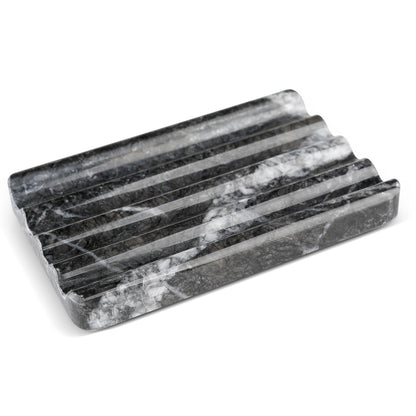 Karibiber Marble Soap Dish, Large Stone Bar Soap Holder Shower, Green Bathroom Soaps Saver, Easy Cleaning Natural Stone Sponge Holder for Kitchen Sink, Executive Jewelry Ring Tray