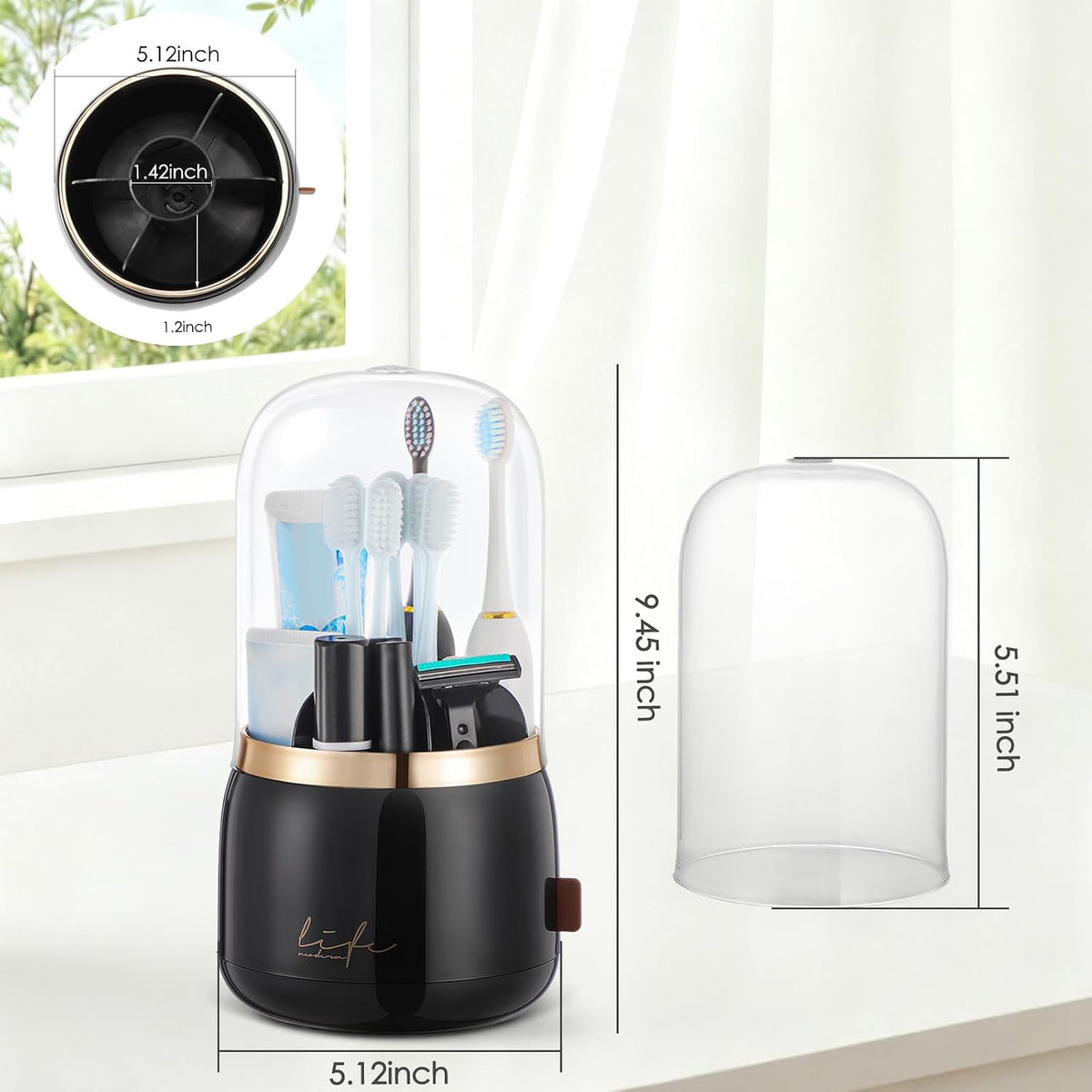 Toothbrush Holders, Toothbrush Holders for Bathrooms, Makeup Brush Holder