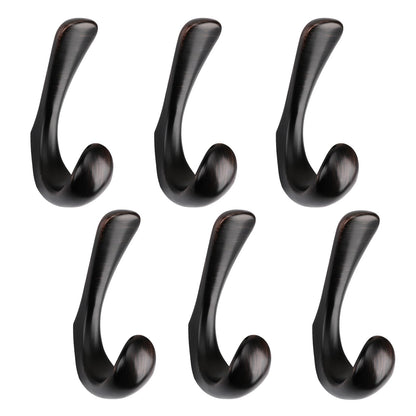 2 Pack Towel Hooks for Bathrooms Wall Mounted, Brushed Nickel Bathroom Hooks for Towels, Robe & Towel Hook for Wall, Modern Bath Towel Hook