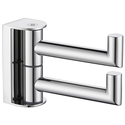 APLusee Swivel Towel Hook for Bathrooms with 2 Rotating Arms, Matte Black