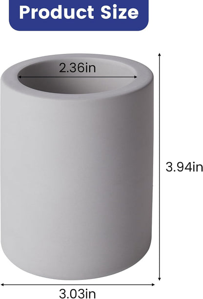 Drying Stone Toothbrush Holder, Diatomite Toothbrush Holders for Bathroom Counter, Quick Drying Electric Toothbrush and Toothpaste Holder Bathroom Organizer, Light Grey