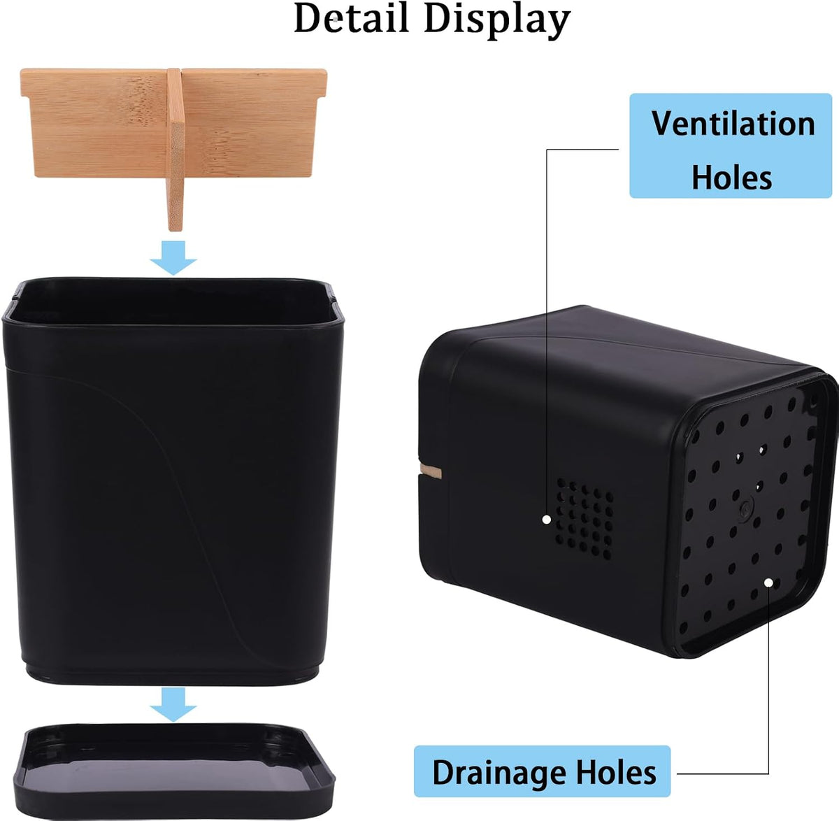 Electric Toothbrush Holder Tooth Brush and Toothpaste Organizer, Black