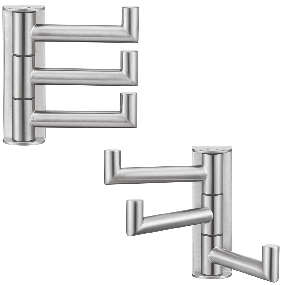 Angle Simple Swivel Towel Hook 3 Arms, Robe Coat Wall Hook, Matte Black
