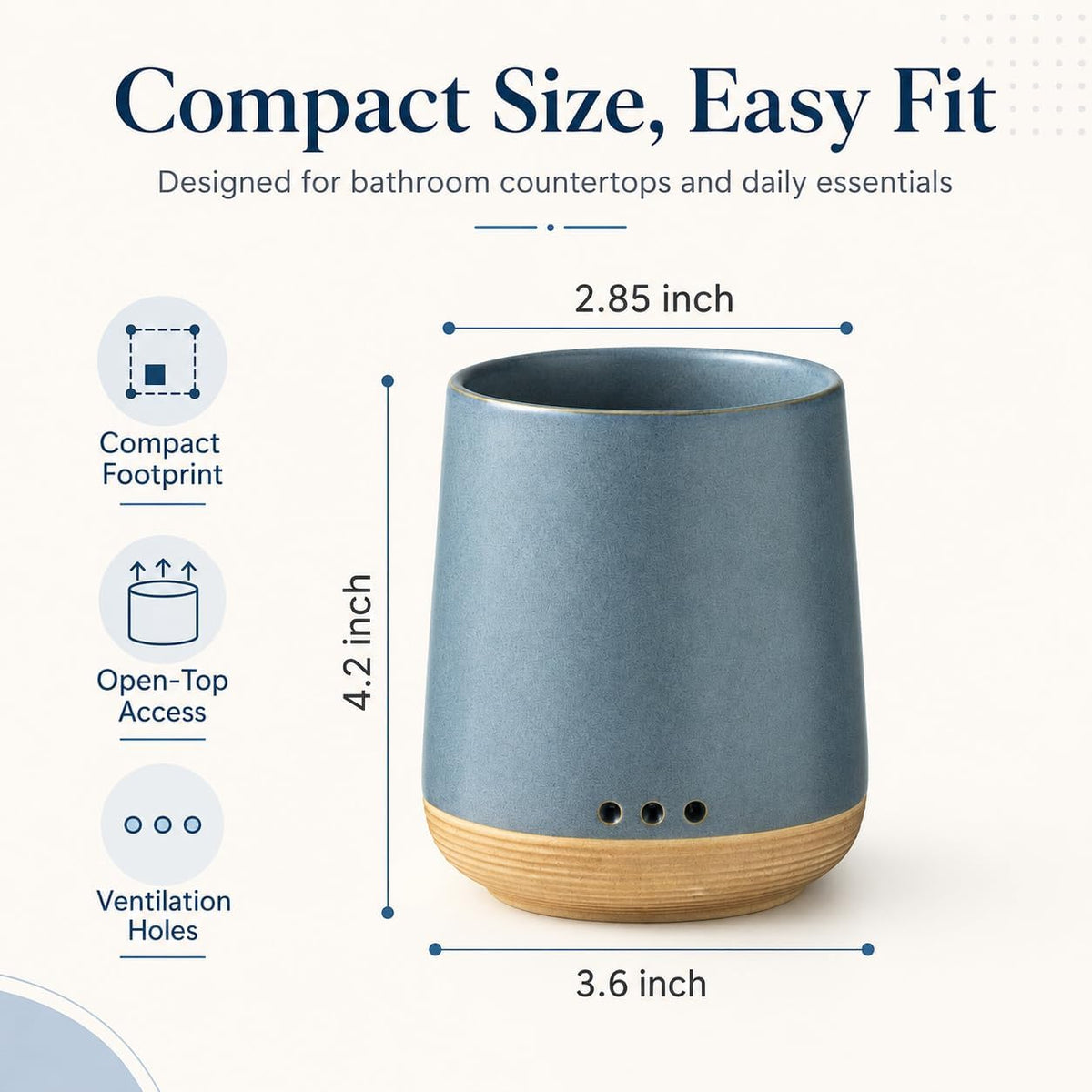 LYEOBOH Ceramic Toothbrush Holder, Toothbrush Storage,Tooth Brush Holders