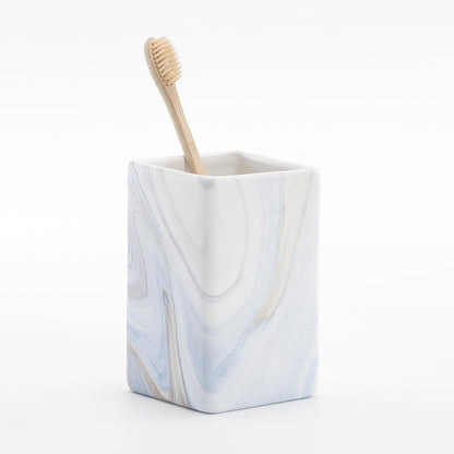 Ceramic Black Square Toothbrush Holder for Bathrooms - 1 Cup Square Toothbrush Toothpaste Holders, Bathroom Tumbler Cup Reusable Toothbrush Mouthwash Cup, Bathroom Counter Organizer.