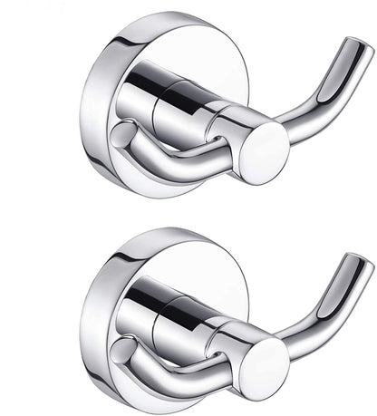 MARMOLUX ACC - Black Bathroom Hooks for Towels | Modern Black Hooks, Double Robe & Towel Hooks Ideal as Bathroom Towel Holder, Shower Wall, Kitchen Hand Towel Holder - Shower Hook