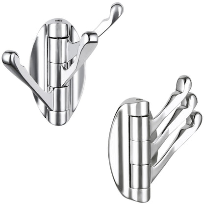 Angle Simple Bathroom Towel Hook Swivel, Robe Coat Hanger, Brushed Nickel