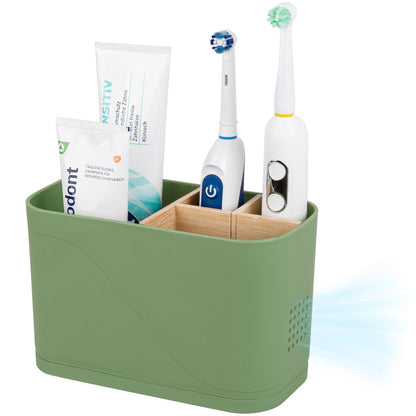 Electric Toothbrush Holder Tooth Brush and Toothpaste Organizer, Black