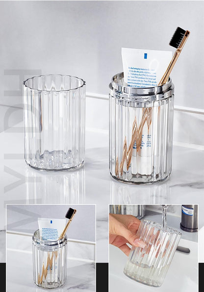 Large Toothbrush Travel Case 2 in 1 Toothbrush Holder and Rinse Cup