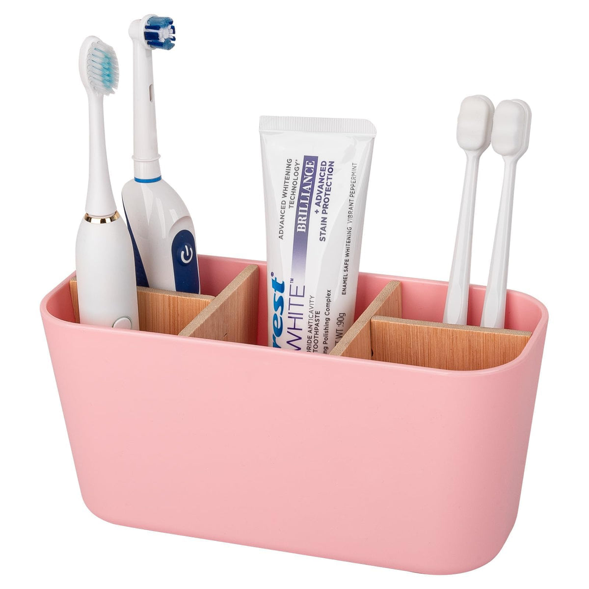 Toothbrush Holders Electric Tooth Brush and Toothpaste Organizer, Black