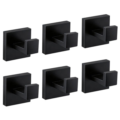 JOPOFI 2 Piece Towel Hook - Bathroom Robe Hook - Matte Black
